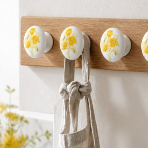 Bouton De Porte En Céramique Bouton de céramique jaune