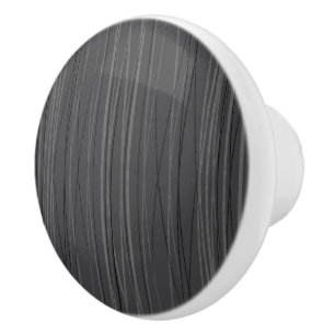 Bouton De Porte En Céramique Bouton de meuble en charbon foncé à lignes fluides