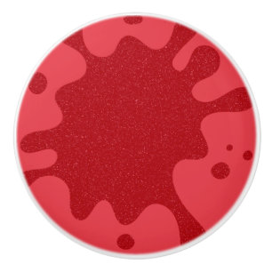Bouton De Porte En Céramique Bouton de meuble texturé en rouge tomate personnal