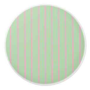 Bouton De Porte En Céramique Bouton de tirage en céramique à rayures vert menth