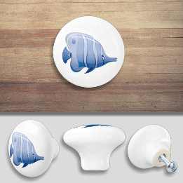 Bouton De Porte En Céramique Bouton de tiroir de meuble en forme de poisson tro