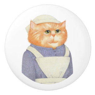 Bouton De Porte En Céramique Bouton de tiroir en céramique COOK CAT