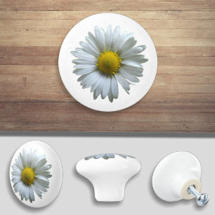 Bouton De Porte En Céramique Bouton de tiroir en céramique Fleur de marguerite