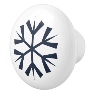 Bouton De Porte En Céramique Bouton de traction en céramique Snowflake