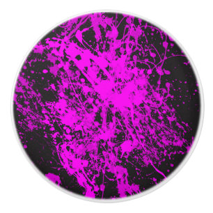 Bouton De Porte En Céramique Bouton en céramique à brosse violet