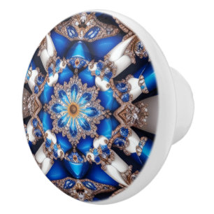 Bouton De Porte En Céramique Bouton en céramique avec couleurs argentines