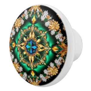 Bouton De Porte En Céramique Bouton en céramique avec couleurs brésiliennes