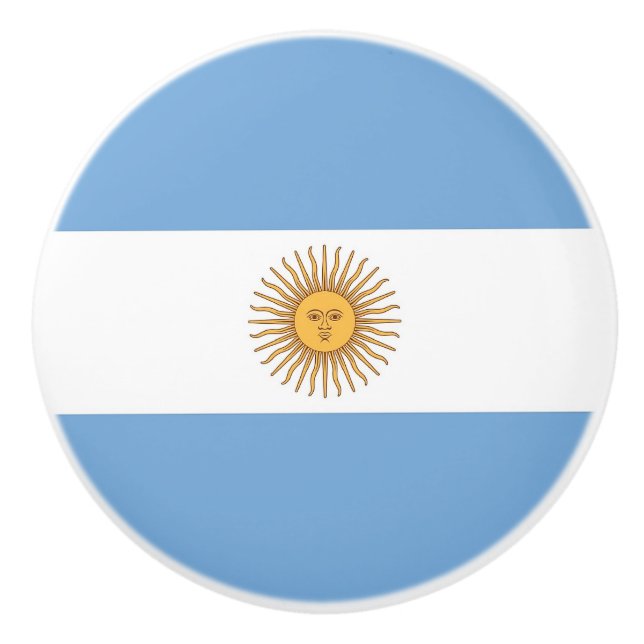 Bouton De Porte En Céramique Bouton en céramique avec drapeau d'Argentine (Devant)