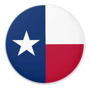Bouton De Porte En Céramique Bouton en céramique avec drapeau de Texas State, U