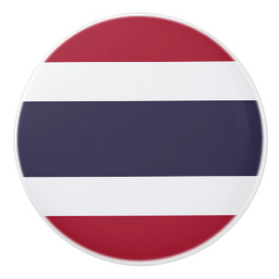 Bouton De Porte En Céramique Bouton en céramique avec drapeau de Thaïlande
