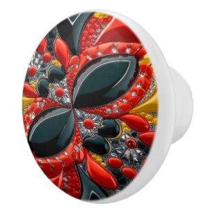 Bouton De Porte En Céramique Bouton en céramique avec les couleurs allemandes