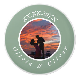 Bouton De Porte En Céramique Bouton en céramique avec photo personnalisée encad