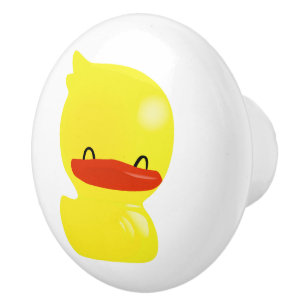 Bouton De Porte En Céramique Bouton en céramique blanche Super Canard Mignon
