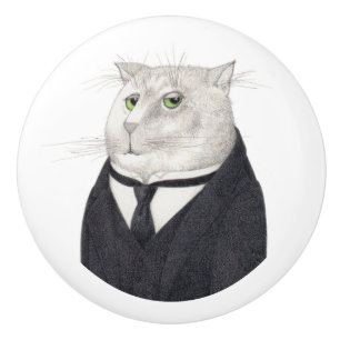 Bouton De Porte En Céramique Bouton en céramique BUTLER CAT