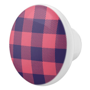 Bouton De Porte En Céramique Bouton en céramique carreaux de bœuf rose magenta