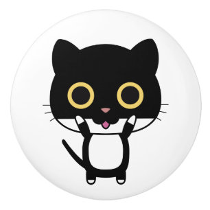 Bouton De Porte En Céramique Bouton en céramique. Chat