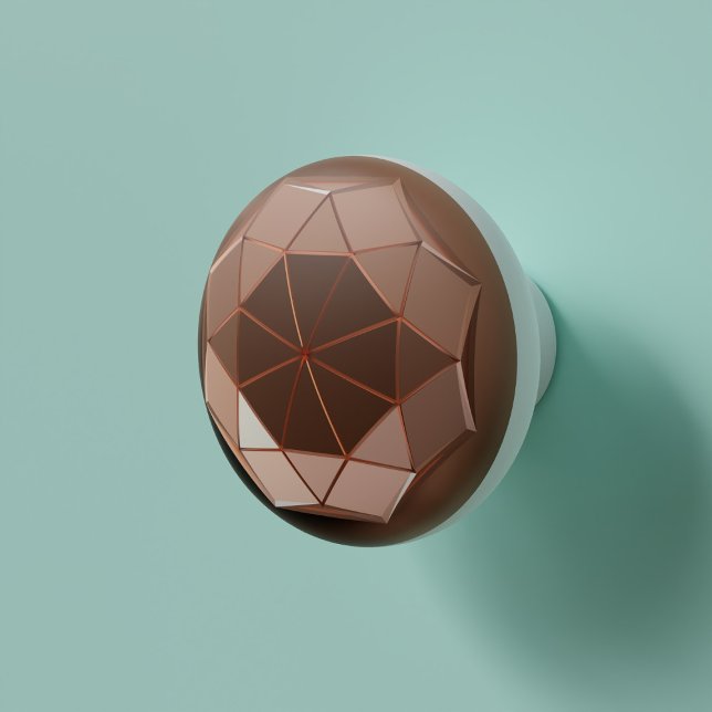 Bouton De Porte En Céramique Bouton en céramique couleur octogone géométrique (A copper colored ceramic cabinet knob that would look glorious on your cupboards (or drawers))