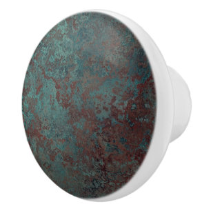 Bouton De Porte En Céramique Bouton en céramique "cuivre" de corrosion