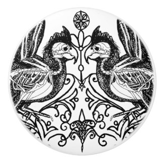Bouton De Porte En Céramique Bouton en céramique d'anatomie d'oiseau