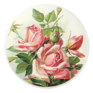 Bouton De Porte En Céramique Bouton en céramique de beau rose rose de cru