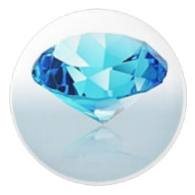 BOUTON EN CÉRAMIQUE DE DIAMANT BLEU