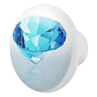 BOUTON DE PORTE EN CÉRAMIQUE BOUTON EN CÉRAMIQUE DE DIAMANT BLEU