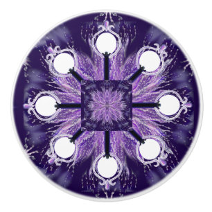 Bouton De Porte En Céramique Bouton en céramique de Fée de pluie violette