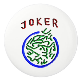 Bouton De Porte En Céramique Bouton en céramique de joker d'heure-milliampère