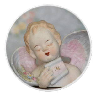 Bouton De Porte En Céramique Bouton en céramique de l'ange couchant