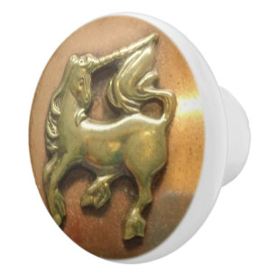 Bouton De Porte En Céramique Bouton en céramique de médaillon de cuivre et en