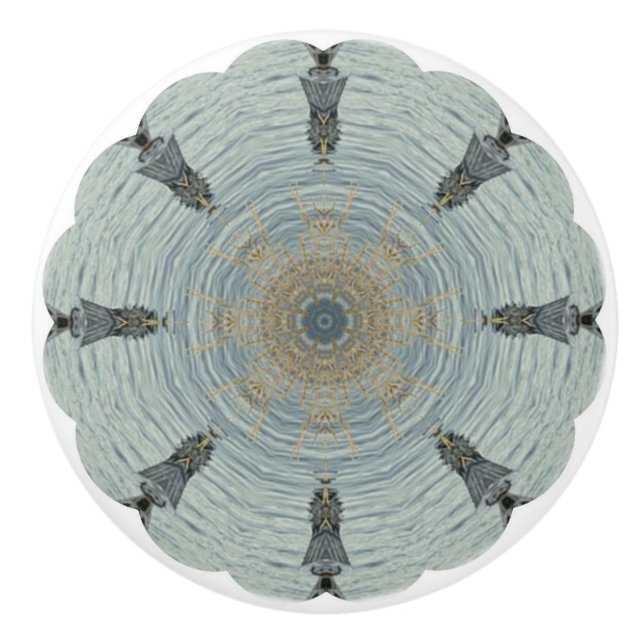 Bouton De Porte En Céramique bouton en céramique de motif en verre côtier (Devant)