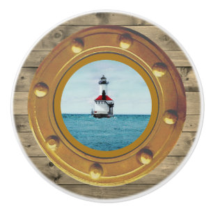 Bouton De Porte En Céramique Bouton en céramique de phare à hublot