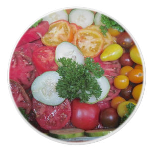 Bouton De Porte En Céramique Bouton en céramique de plateau de tomate
