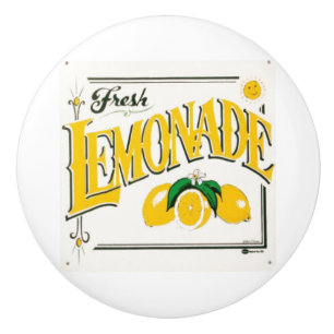 Bouton De Porte En Céramique Bouton en céramique de signe vintage de limonade
