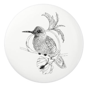 Bouton De Porte En Céramique Bouton en céramique d'illustration d'oiseau de