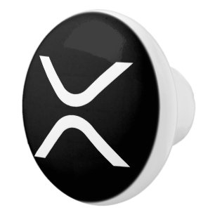 Bouton De Porte En Céramique Bouton en céramique du logo XRP