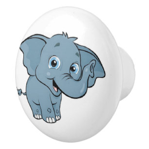 Bouton De Porte En Céramique Bouton en céramique éléphant