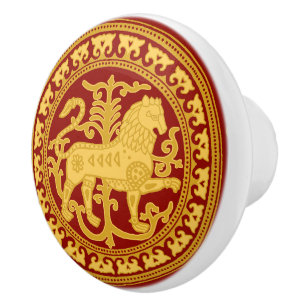Bouton De Porte En Céramique Bouton en céramique Esztergom Lion