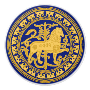 Bouton De Porte En Céramique Bouton en céramique Esztergom Lion