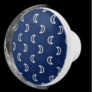Bouton De Porte En Céramique Bouton en céramique Étoiles et Lune célestes – Ble
