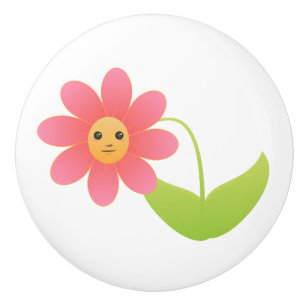 Bouton De Porte En Céramique Bouton en céramique/Fleur