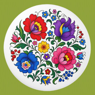 Bouton De Porte En Céramique Bouton en céramique Floral hongrois Kalocsa