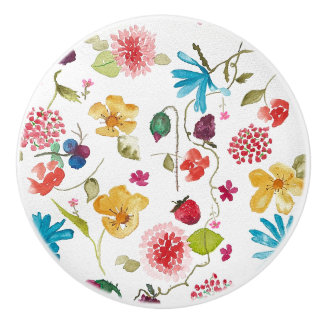 Bouton De Porte En Céramique Bouton en céramique florale