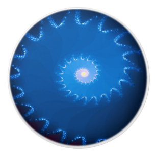 Bouton De Porte En Céramique Bouton en céramique fractale étoilée