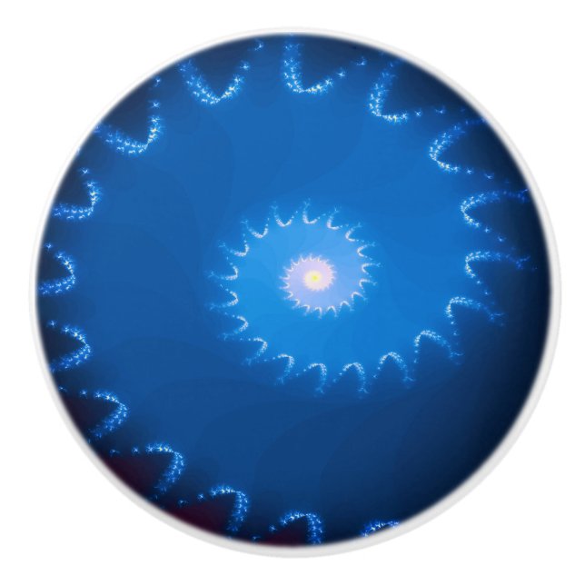 Bouton De Porte En Céramique Bouton en céramique fractale étoilée (Devant)