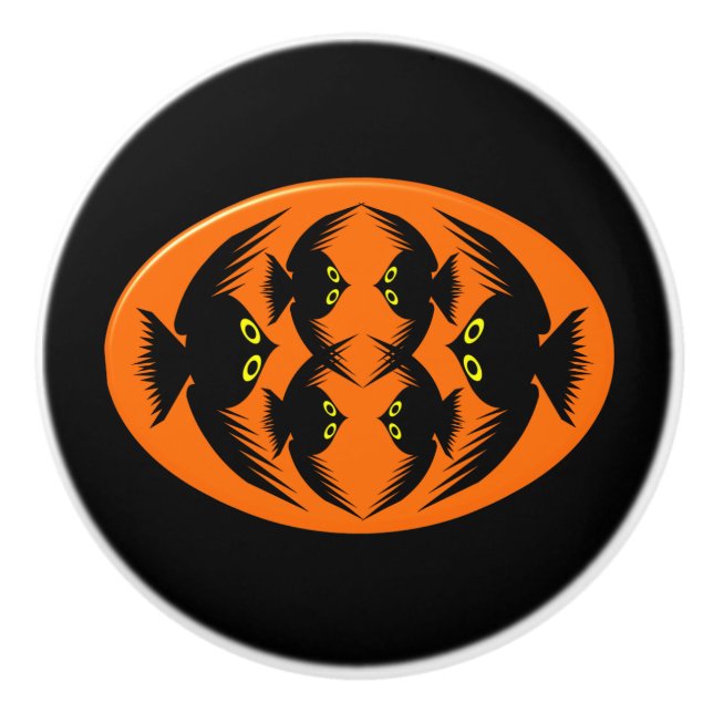 Bouton De Porte En Céramique Bouton en céramique Halloween Crows (Devant)