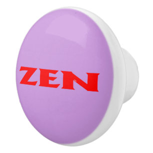 Bouton De Porte En Céramique Bouton en céramique lilas rouge zen