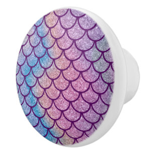 Bouton De Porte En Céramique Bouton en céramique Mermaid Shimmer Scale