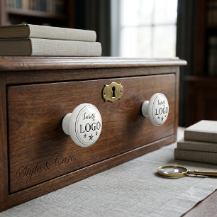 Bouton De Porte En Céramique Bouton en céramique personnalisé avec votre logo