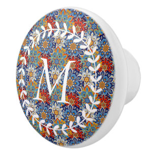 Bouton De Porte En Céramique bouton en céramique personnalisé mandala lumineux